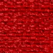 Red woven fabric swatch with dense, irregular texture and handwritten notation “swan > fabric (h) > h 629” in the lower right corner.
